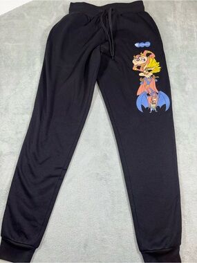 Warner Bros Black Graphic Jogger Sweatpants Size Small